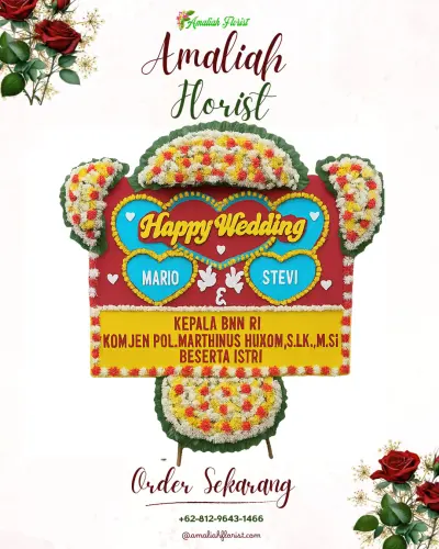 Karangan Papan Bunga Pernikahan di Kemurang Wetan